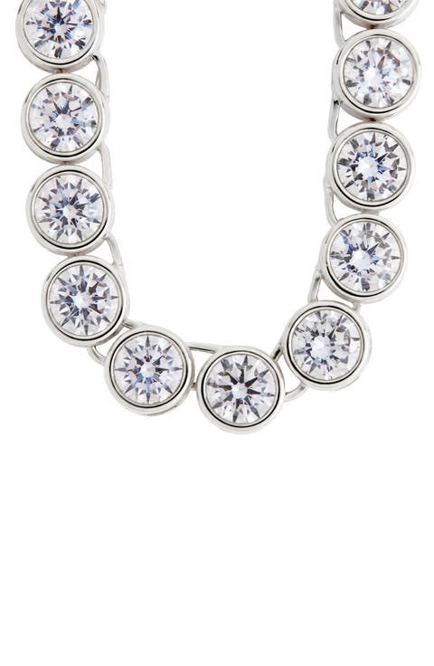 Helene Bezel Cubic Zirconia Tennis Necklace