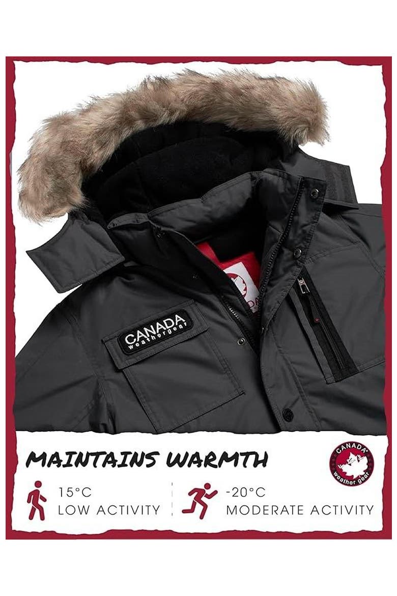 Boys' Heavyweight Jacket, Alternate, color, Charcoal