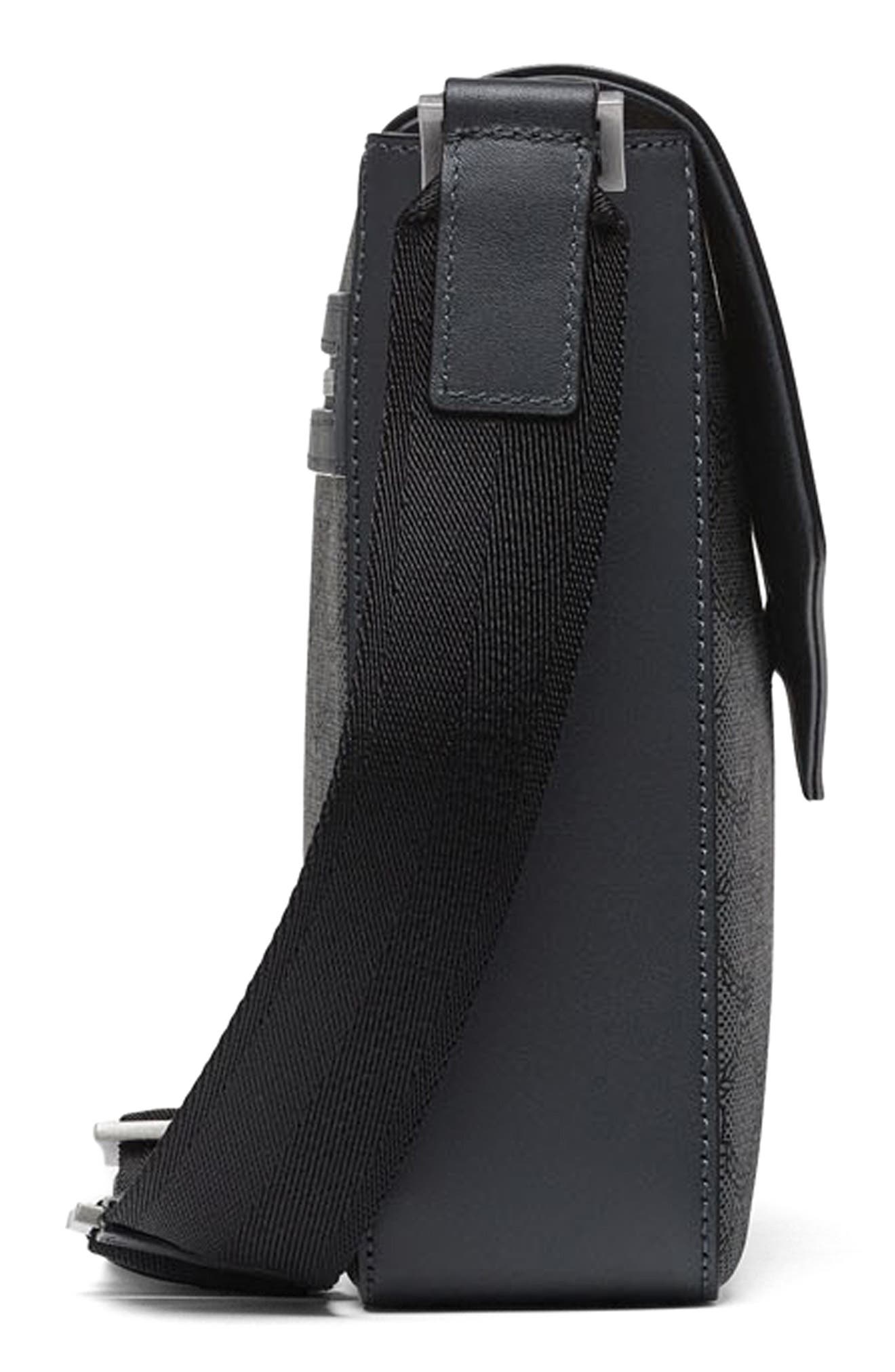 MCM Small Himmel Lauretos Coated Canvas Messenger Bag, Alternate, color, 