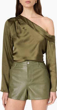 CAMI NYC Celeste Asymmetrical Silk Top