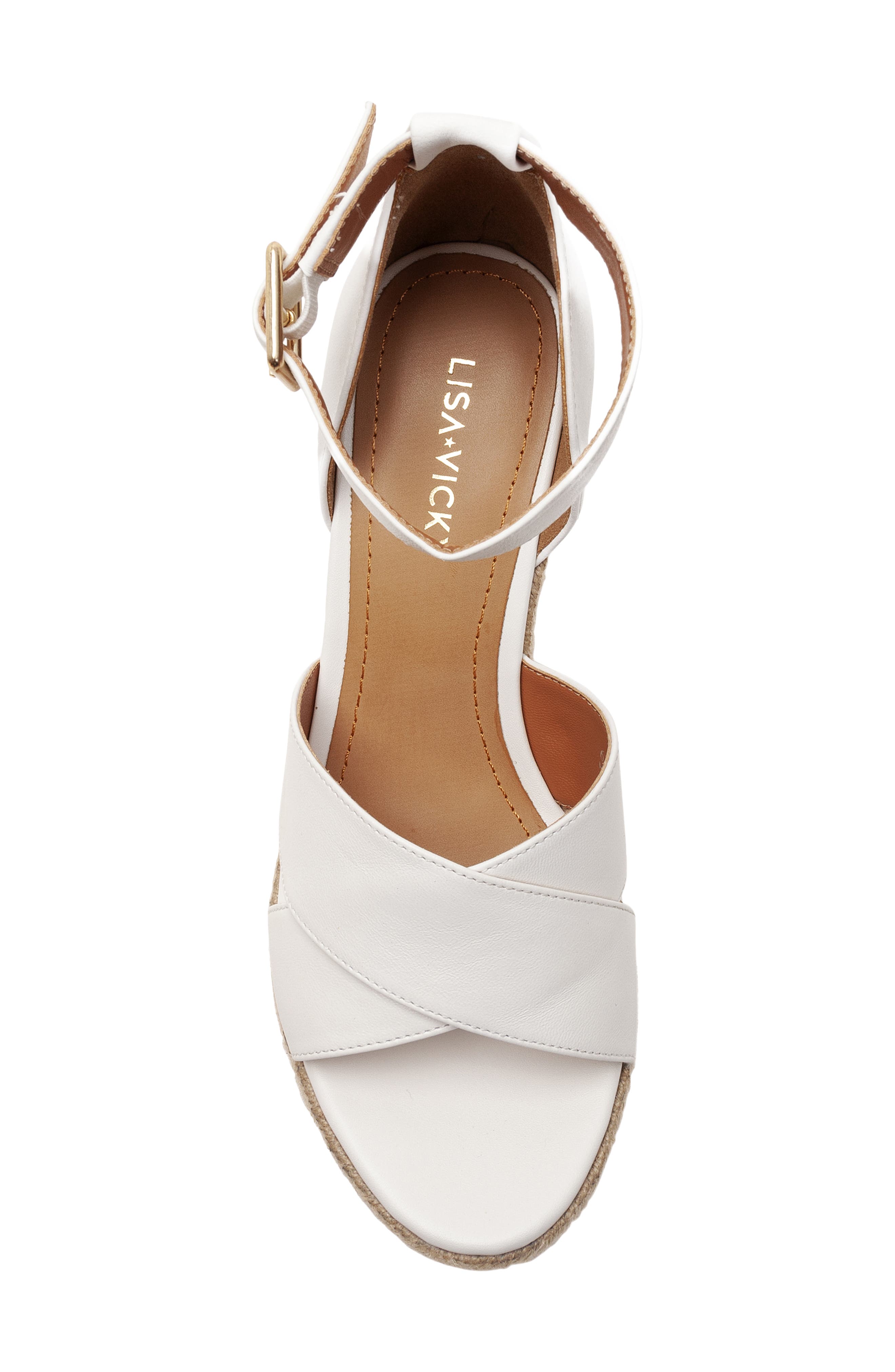 Gemi Platform Wedge Sandal, Alternate, color, WHITE