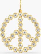 Everlee Bezel Peace Sign Lab Diamond Pendant in 14K
