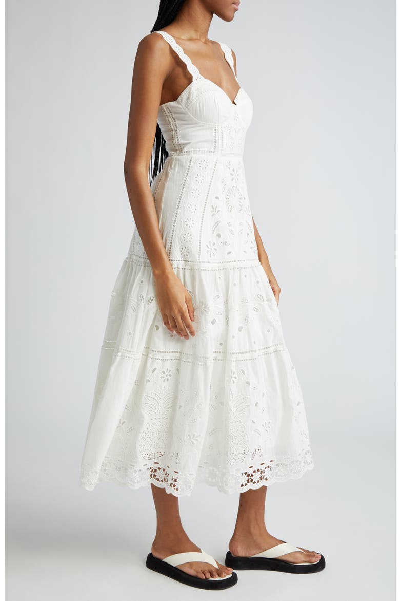 Richillieu Broderie Anglaise Sundress, Alternate, color, OFF-WHITE