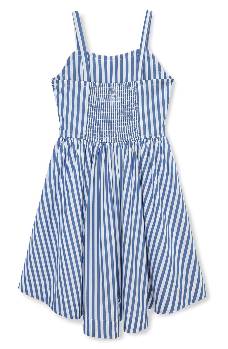 Habitual Kids Kids' Stripe Fit & Flare Dress, Alternate, color, Blue Multi