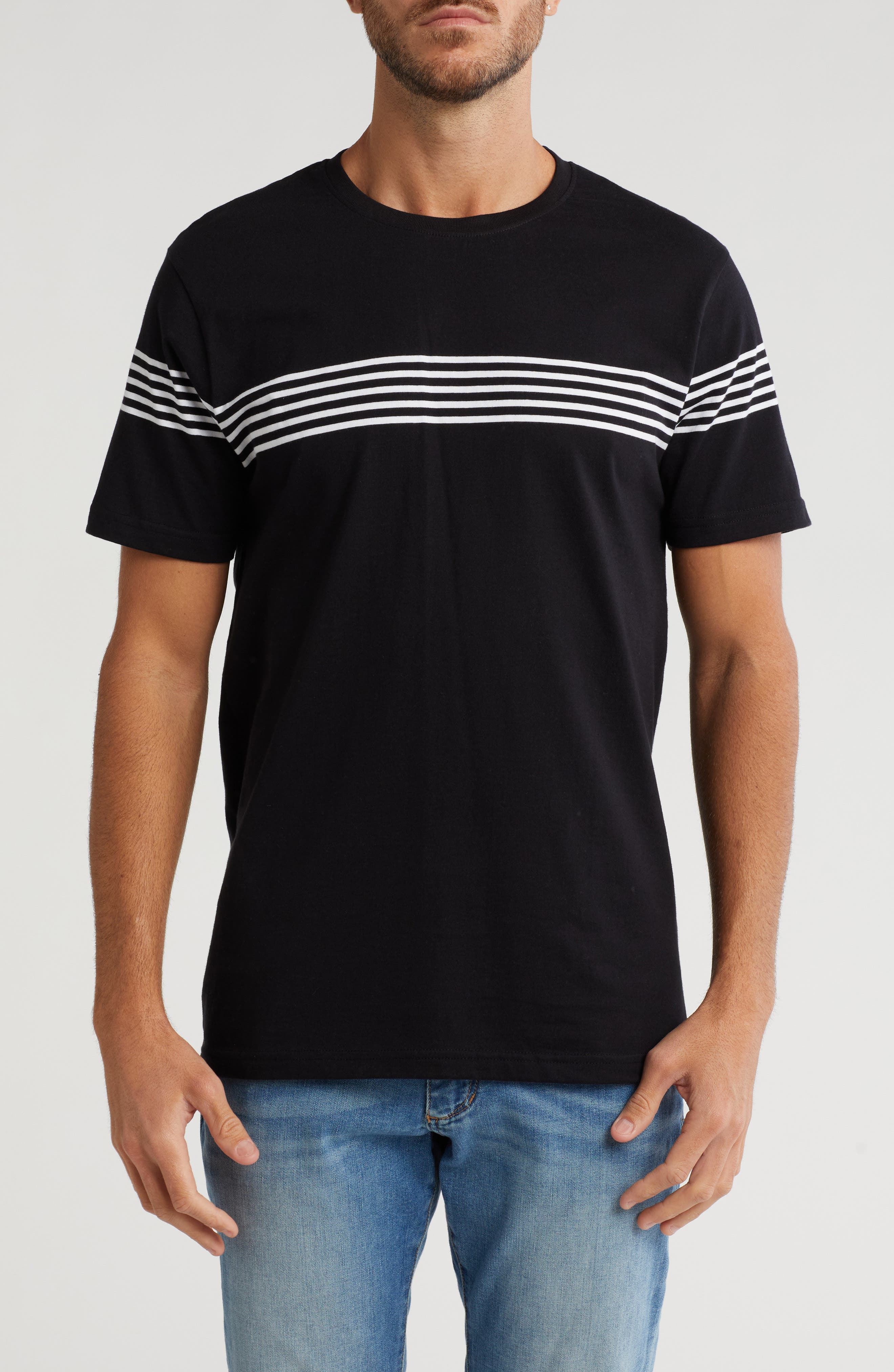 Chest Stripe Crewneck T-Shirt