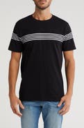 DENIM AND FLOWER Chest Stripe Crewneck T-Shirt