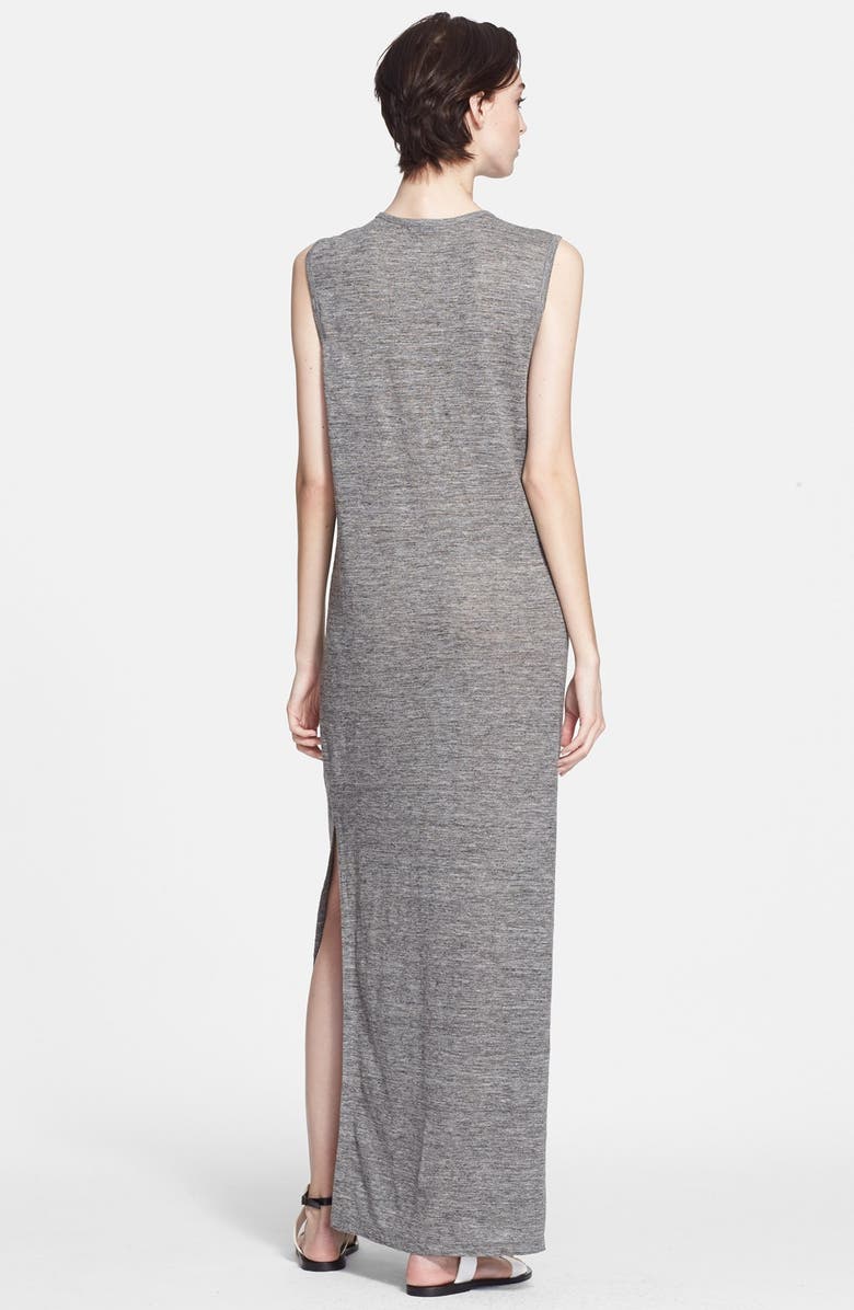 alexanderwang.t T by Alexander Wang Heathered Linen Jersey Maxi Dress, Alternate, color, 