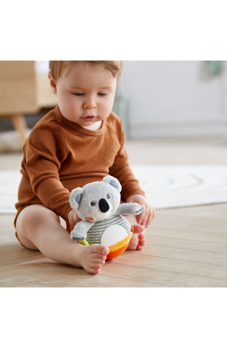 HABA Roly Poly Koala Wobbly Animal Chiming Baby Sensory Toys for Tummytime, Ideal Baby Toy for 6 Months+, Alternate, color, Multi