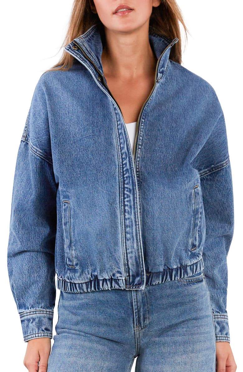 HINT OF BLU Feel Good Denim Jacket, Alternate, color, Great Blue