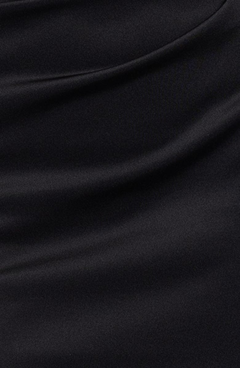 Xscape Evenings Gathered One-Shoulder Cocktail Dress, Alternate, color, Black