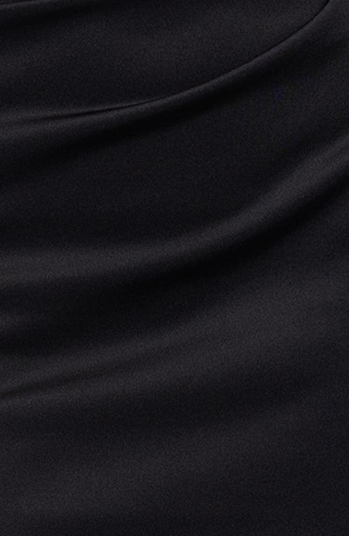 Xscape Evenings Gathered One-shoulder Cocktail Dress In Black
