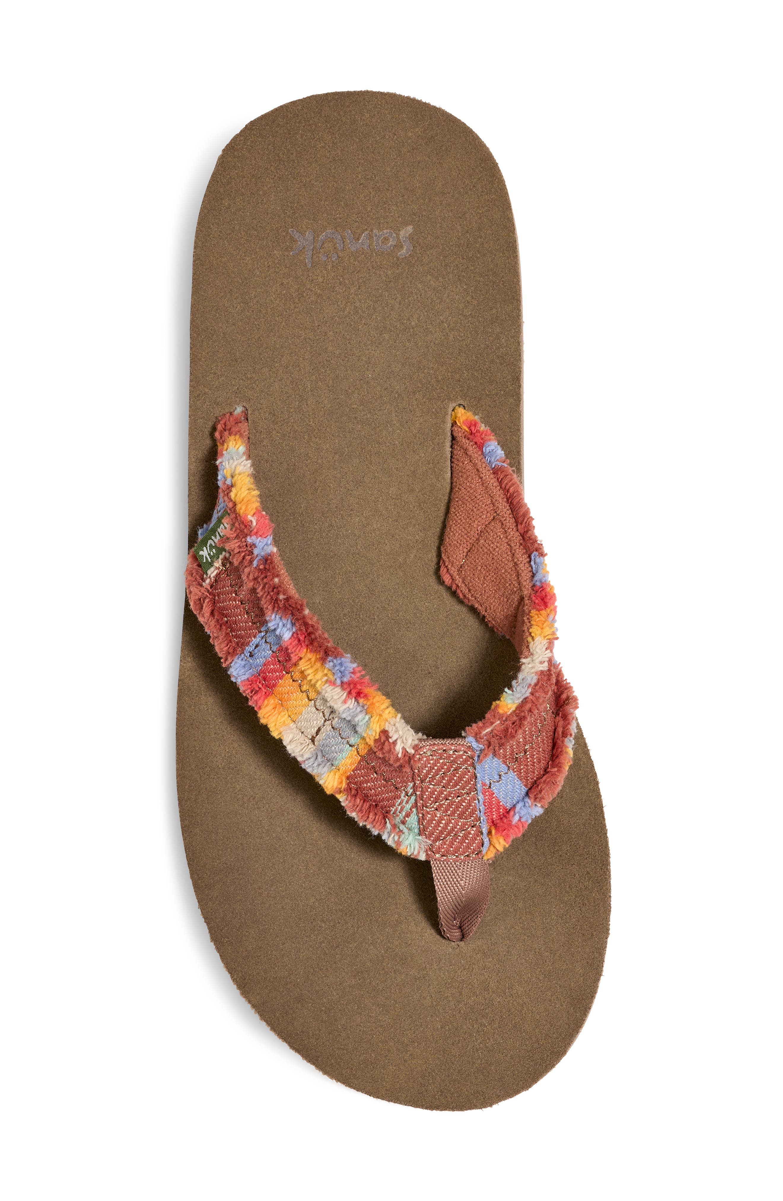 Sanuk 'Fraid Not' Flip Flop, Alternate, color, Kona Sunrise