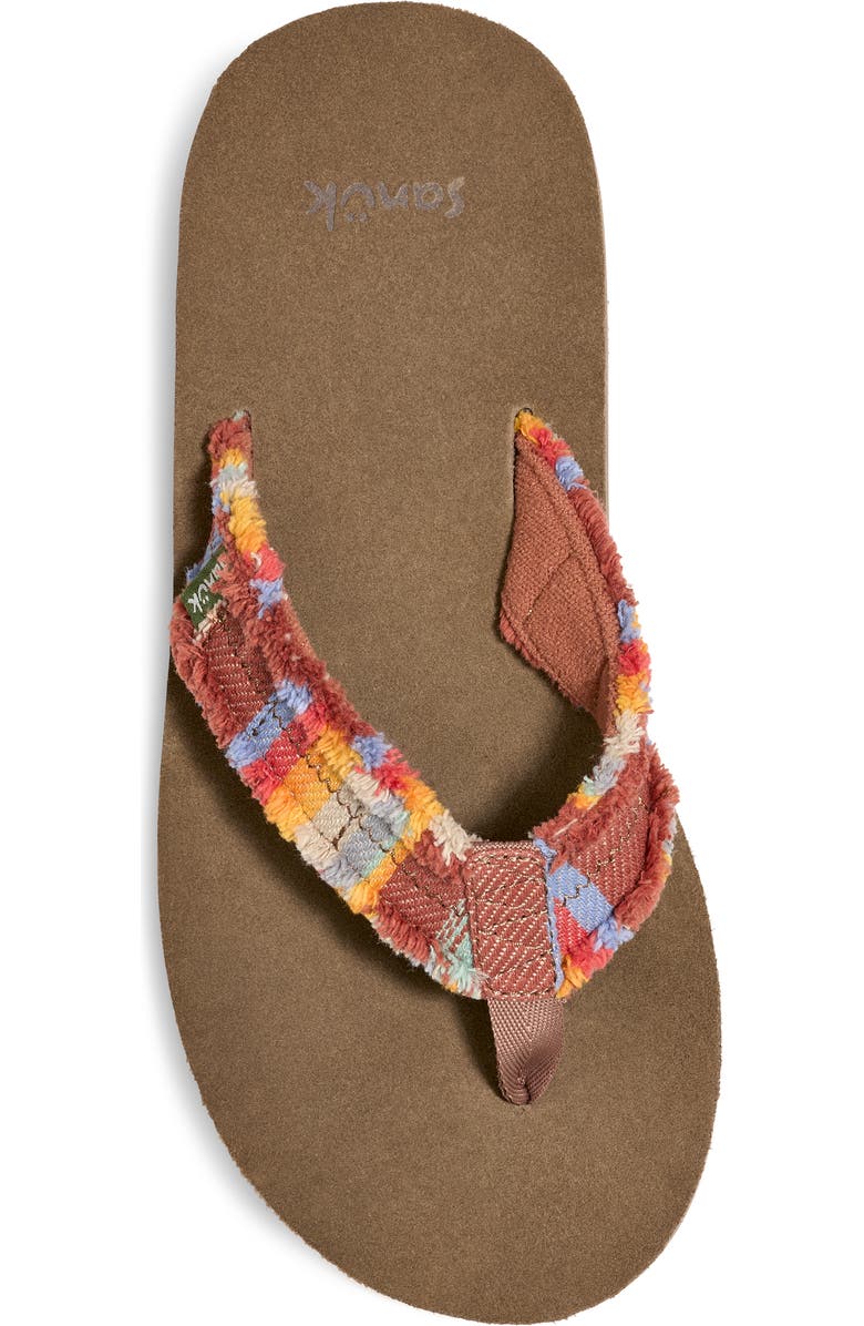 Sanuk 'Fraid Not' Flip Flop, Alternate, color, Kona Sunrise