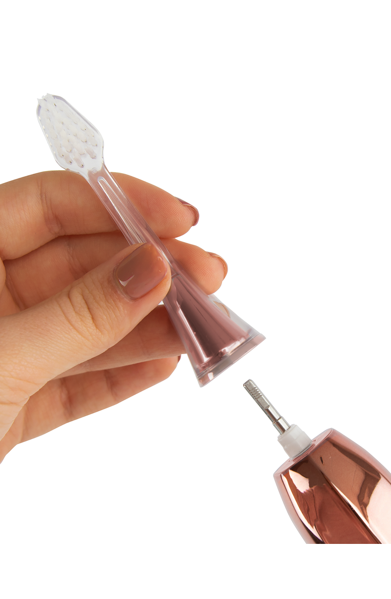 Supersmile Zina45 sonic pulse toothbrush replacement heads, Alternate, color, Chrome Rose