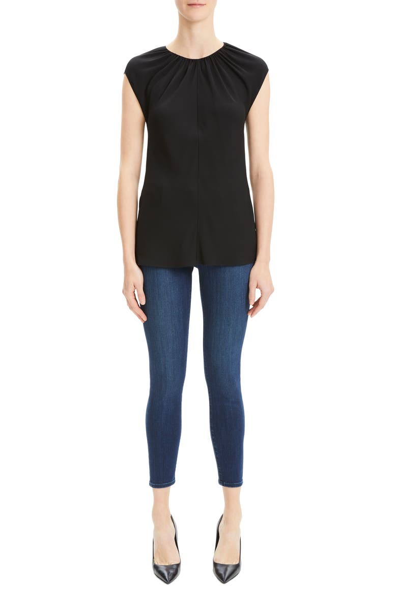 Theory Gathered Silk Top, Alternate, color,