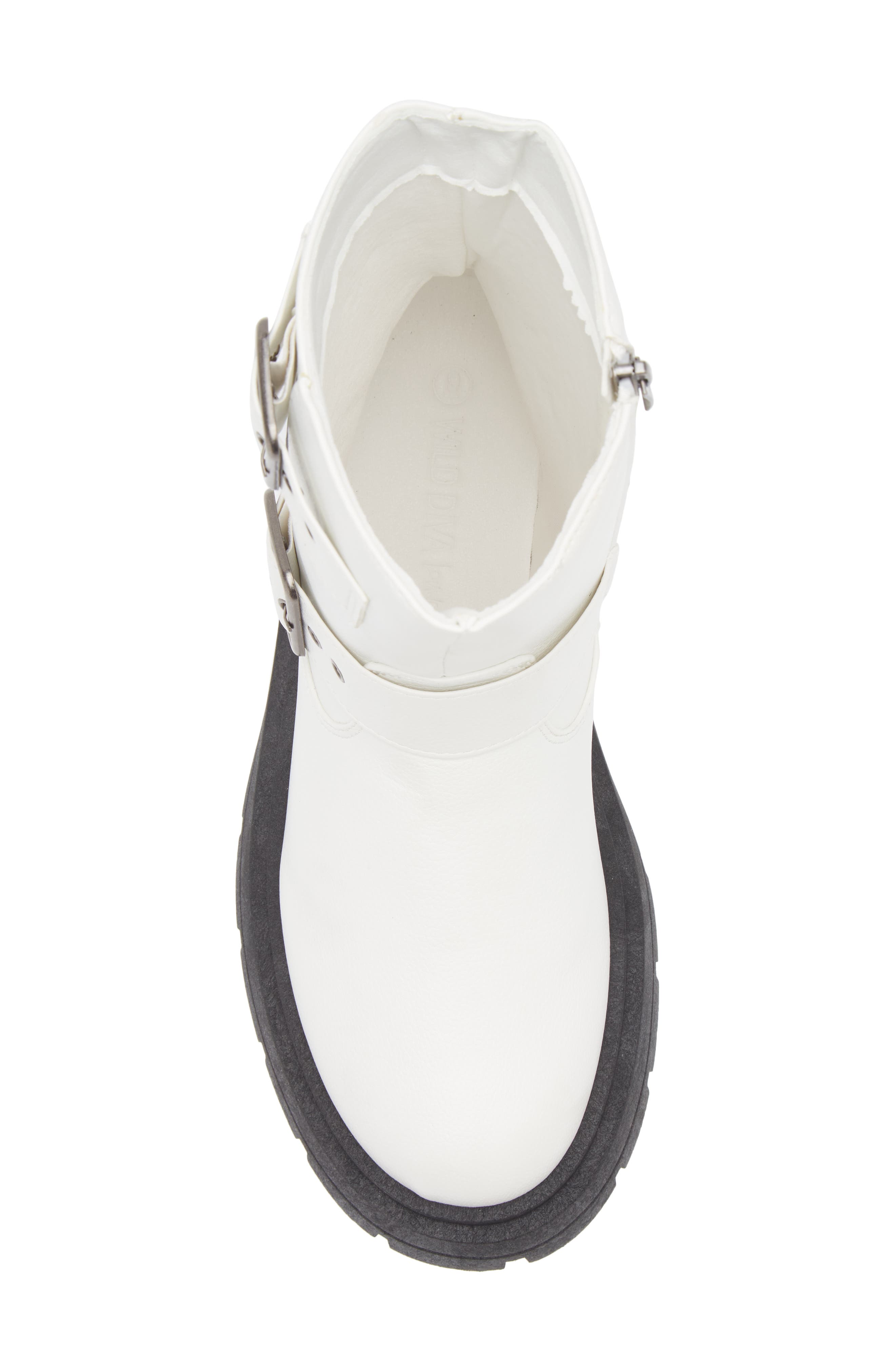 Osaka Lug Sole Combat Boot, Alternate, color, WHITE