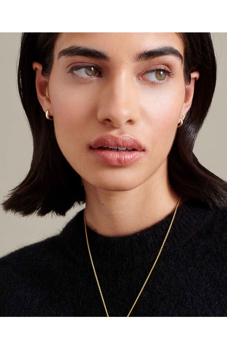 Edge of Ember Bold Huggie Earrings, Alternate, color, Gold