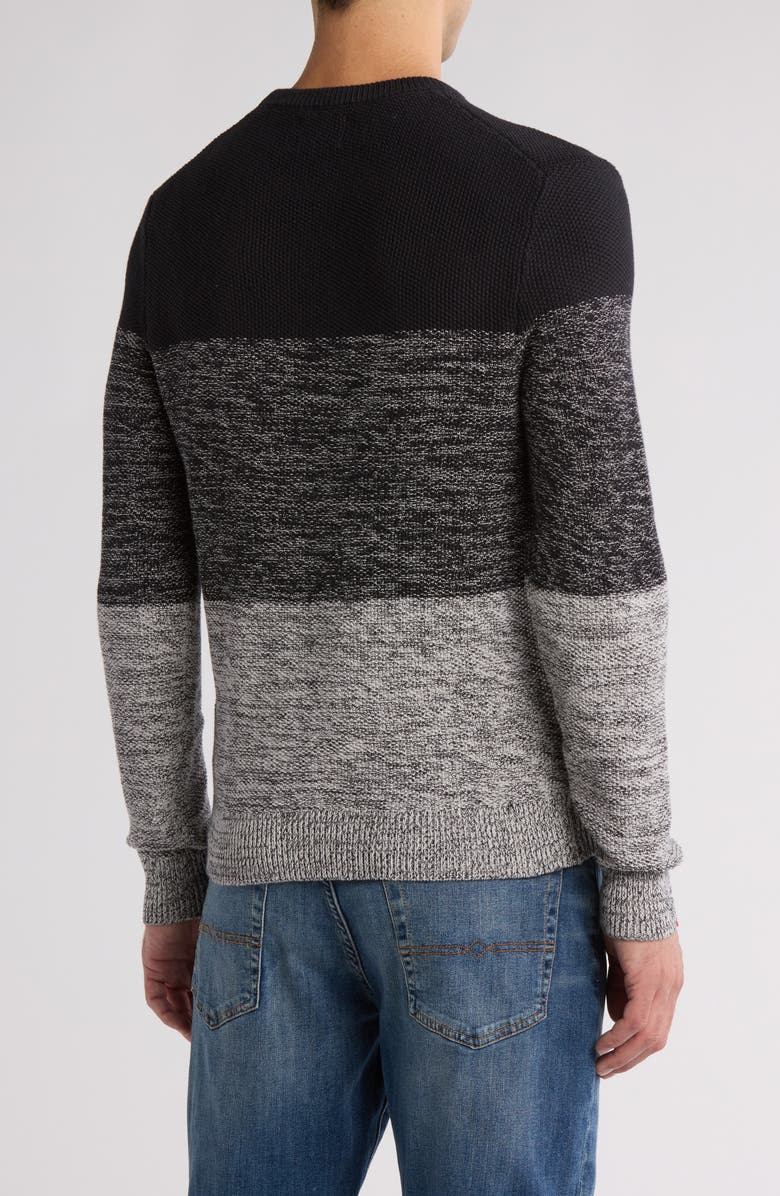 Ben Sherman Space Dye Crewneck Sweater, Alternate, color, Black