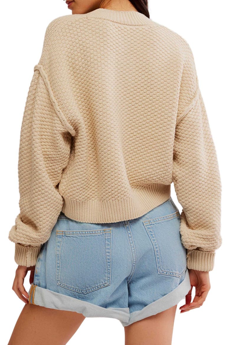 Lila Crop Cardigan, Alternate, color, BIRCH