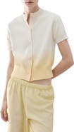 MANGO Gradient Short Sleeve Cotton Cardigan
