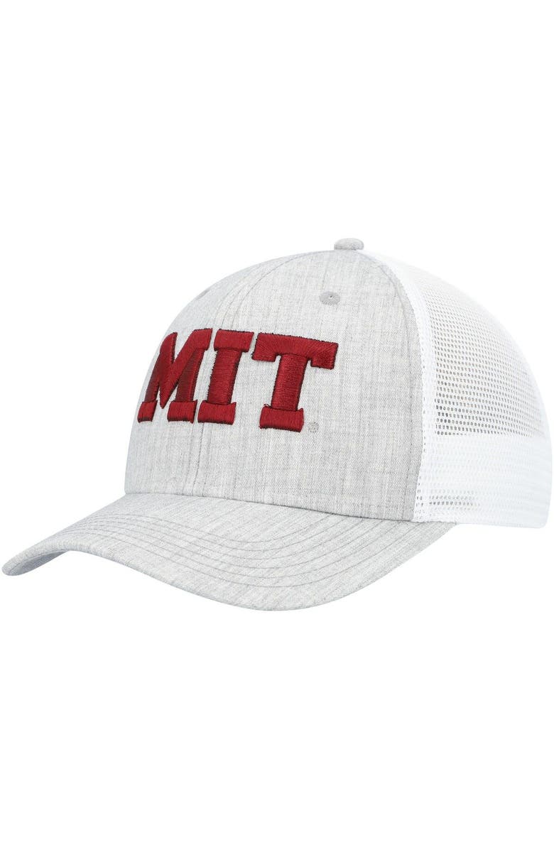 LEGACY ATHLETIC Men's Legacy Athletic Heather Gray/White MIT Engineers The Champ Trucker Snapback Hat, Main, color, 