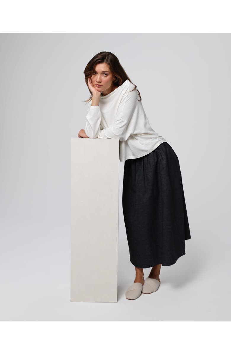 JUANA Hemp Blend Maxi Skirt, Alternate, color, Black