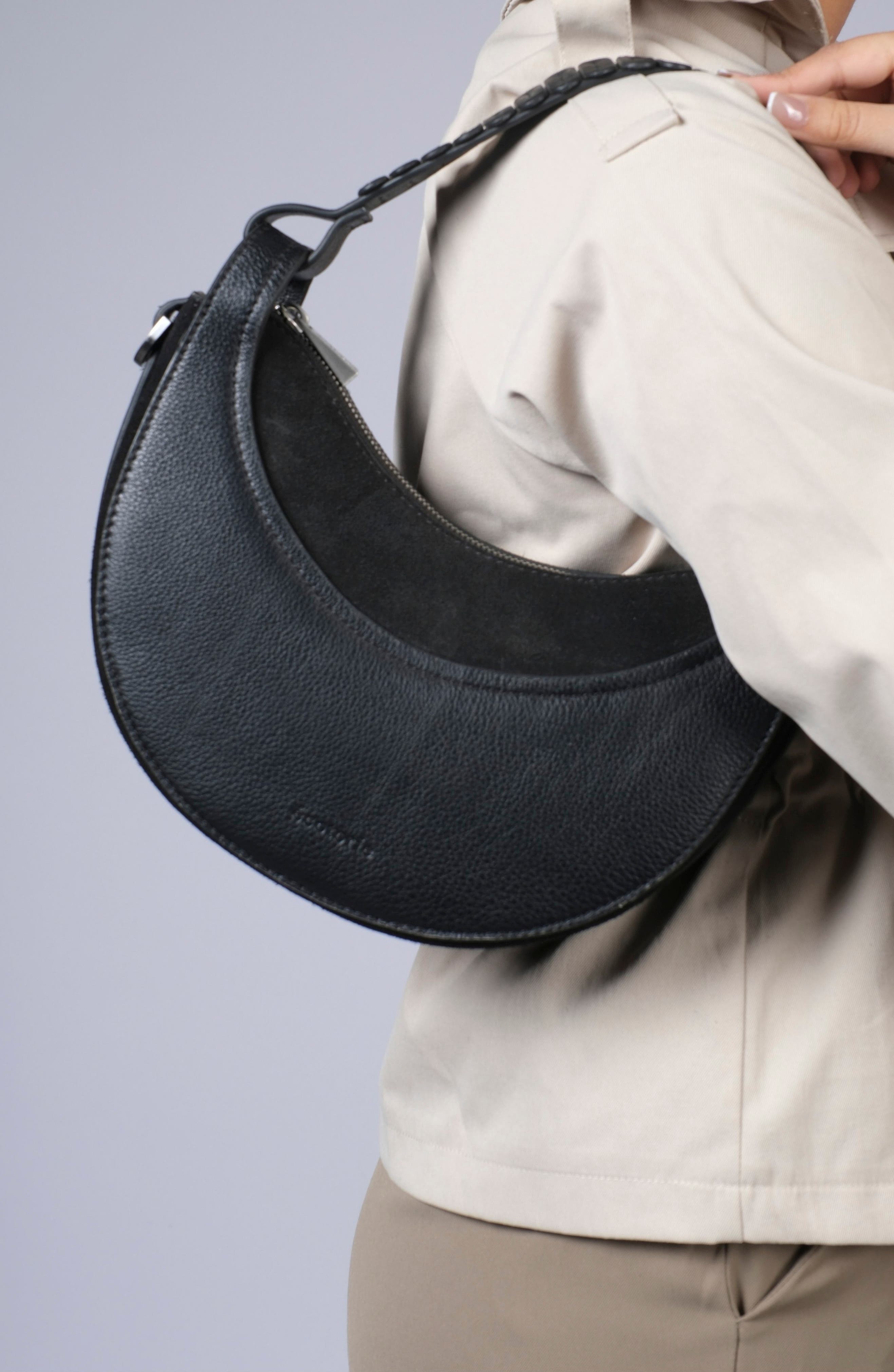 Ecotorie Leif Leather Crossbody Bag, Alternate, color, Black