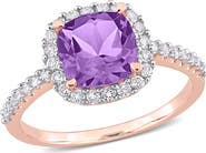 Julianna B. Gemstones Cushion Halo Ring