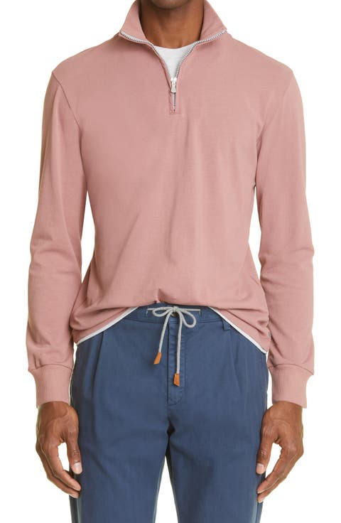 Layered Quarter Zip Pullover