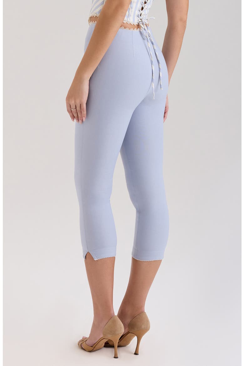 Carella Slim Fit Capris, Alternate, color, ICE WATER