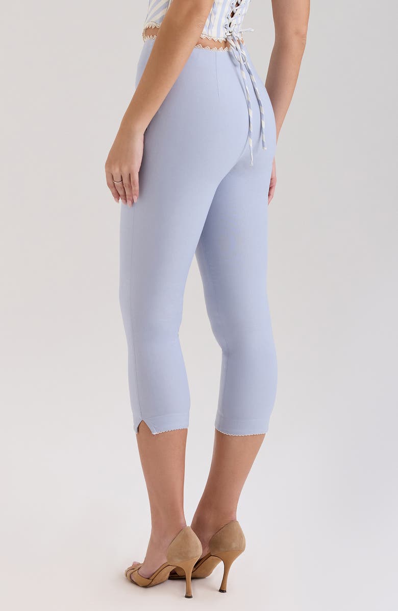 HOUSE OF CB Carella Slim Fit Capris, Alternate, color, Ice Water