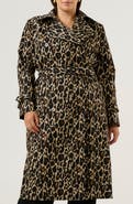Estelle Shari Leopard Trench Coat
