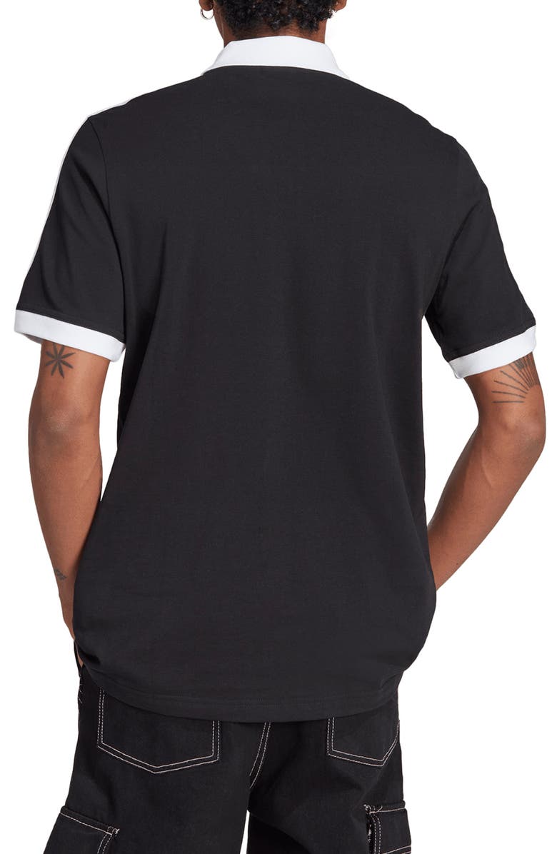 adidas Originals 3-Stripes Cotton Piqué Polo, Alternate, color, 