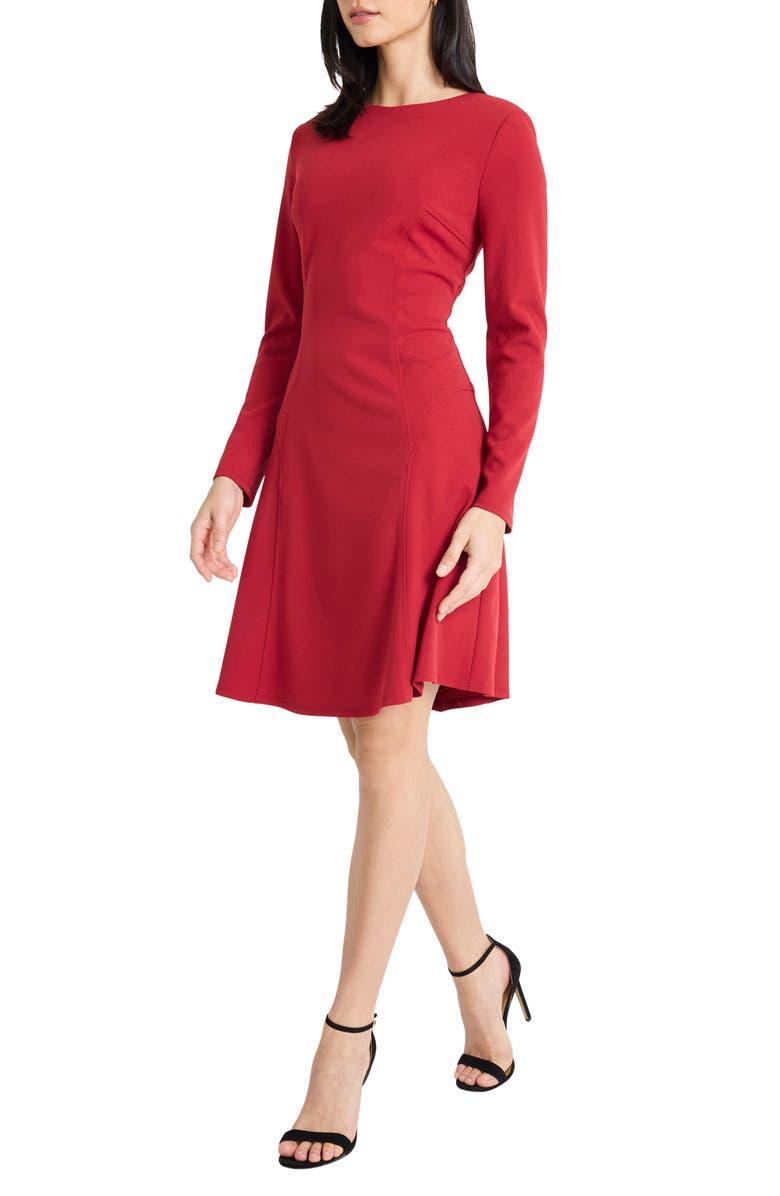 Maggy London Long Sleeve Dress, Alternate, color, Red