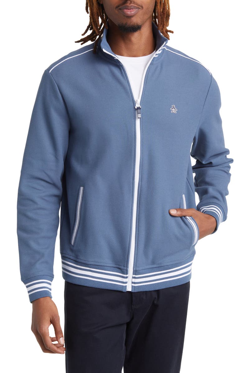 Original Penguin CoolMax<sup>®</sup> Piqué Track Jacket, Alternate, color, 
