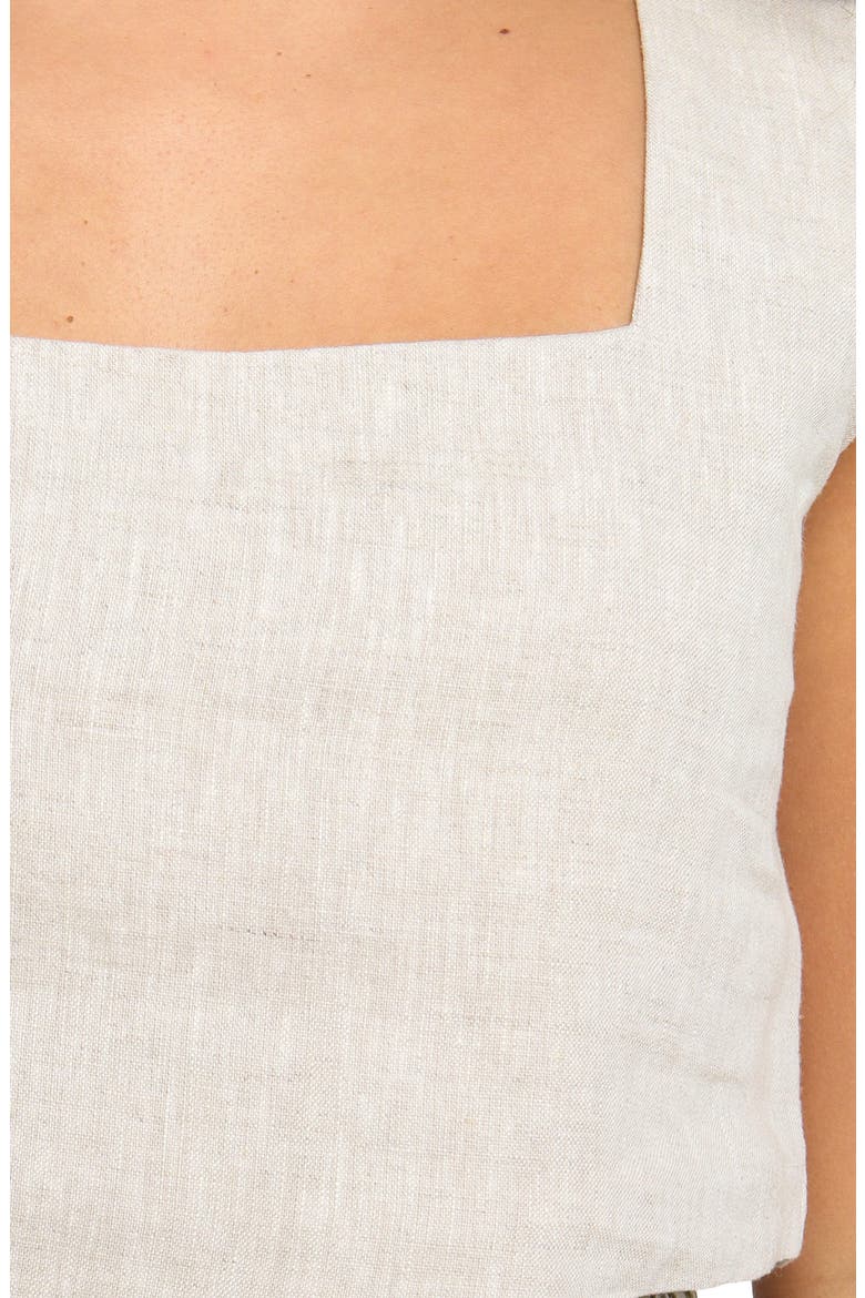 Devlin Linen Crop Tank, Alternate, color, BEIGE