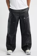 RtA Wylie Baggy Faux Leather Cargo Pants
