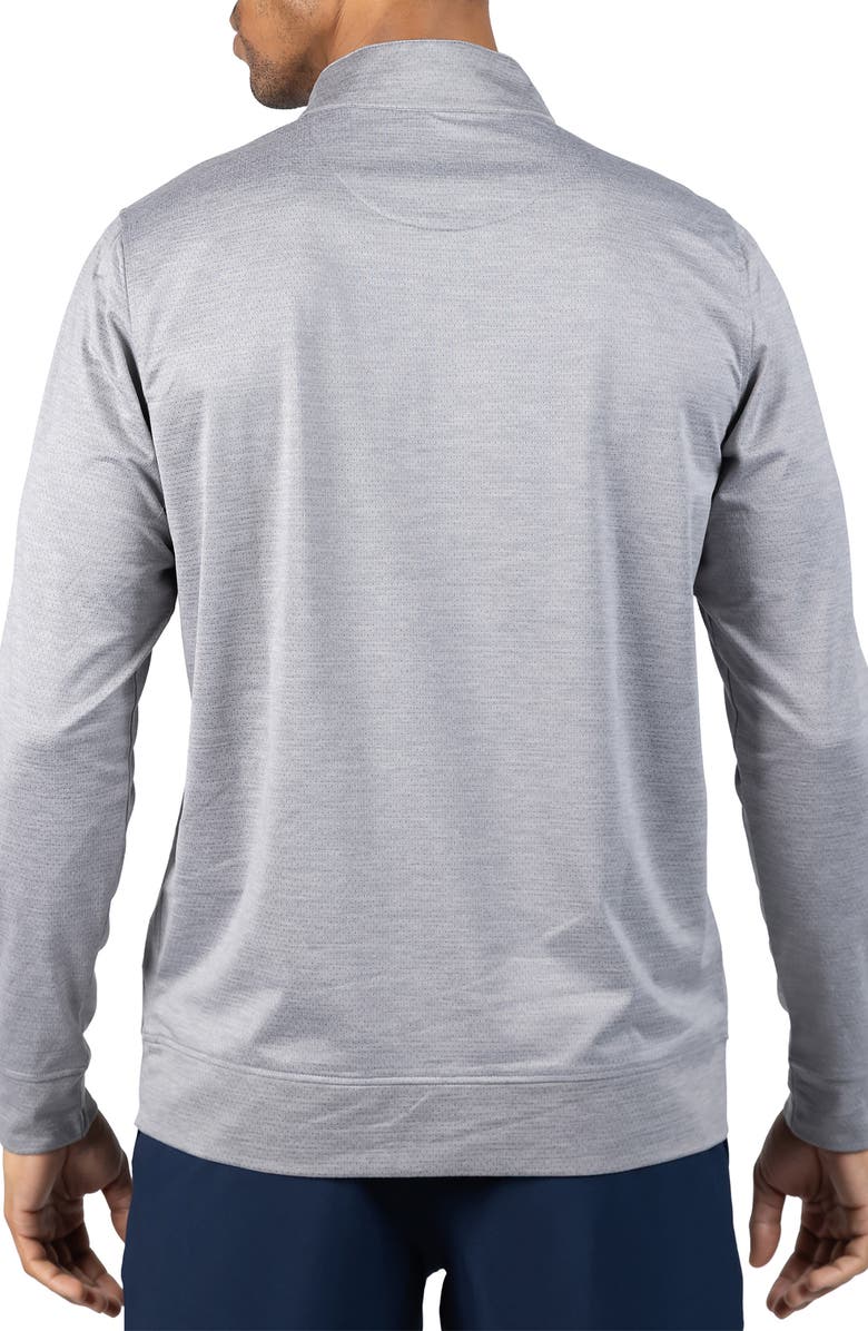 TailorByrd Mélange Mesh Performance Quarter Zip Pullover, Alternate, color, Pebble Grey