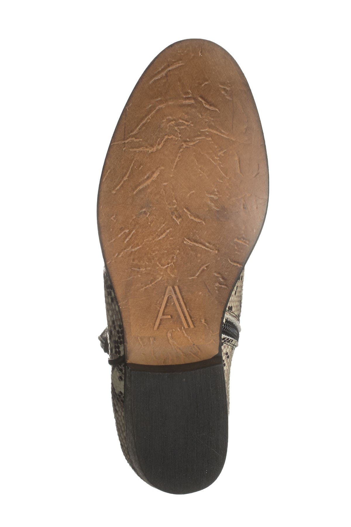 Artisan Crafted By Zigi Lissa Snakeskin Embossed Leather Ankle Bootie, Alternate, color, White Ske