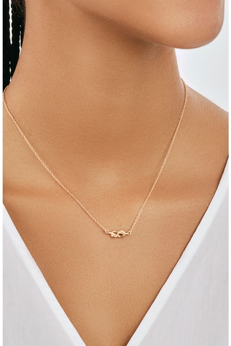 Infinity Love Knot Pendant Necklace, Alternate, color, ROSE GOLD