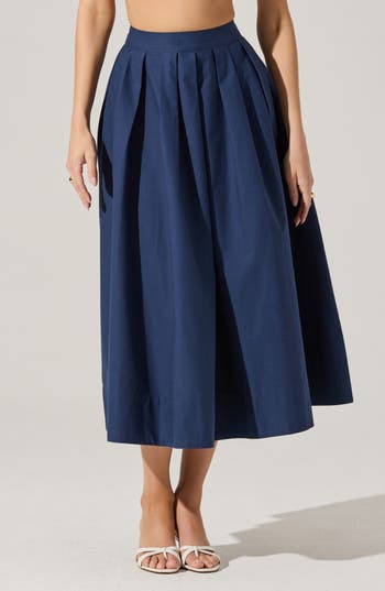 Astr The Label Cotton Midi Skirt