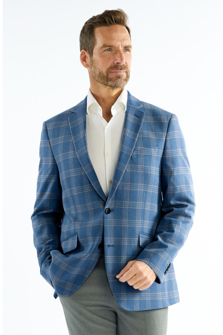 Mayfair Blue Plaid Sport Coat, Alternate, color, BLUE
