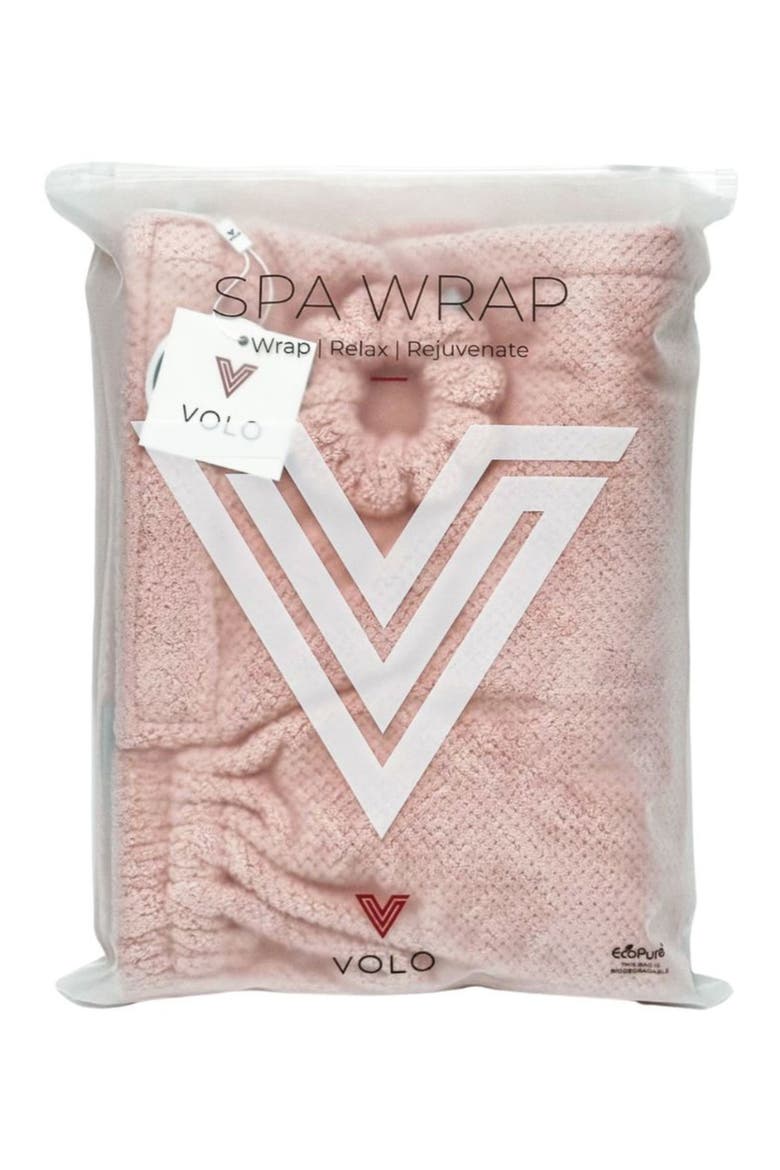 Spa Wrap & Scrunchie Set $74 Value, Alternate, color, CLOUD PINK