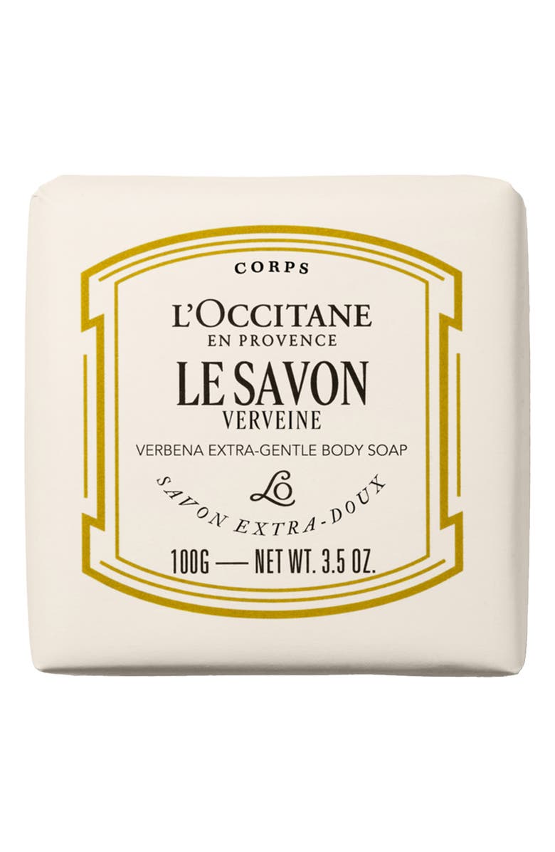 L'Occitane Le Savon Shea Verbena Extra-Gentle Body Soap, Main, color,