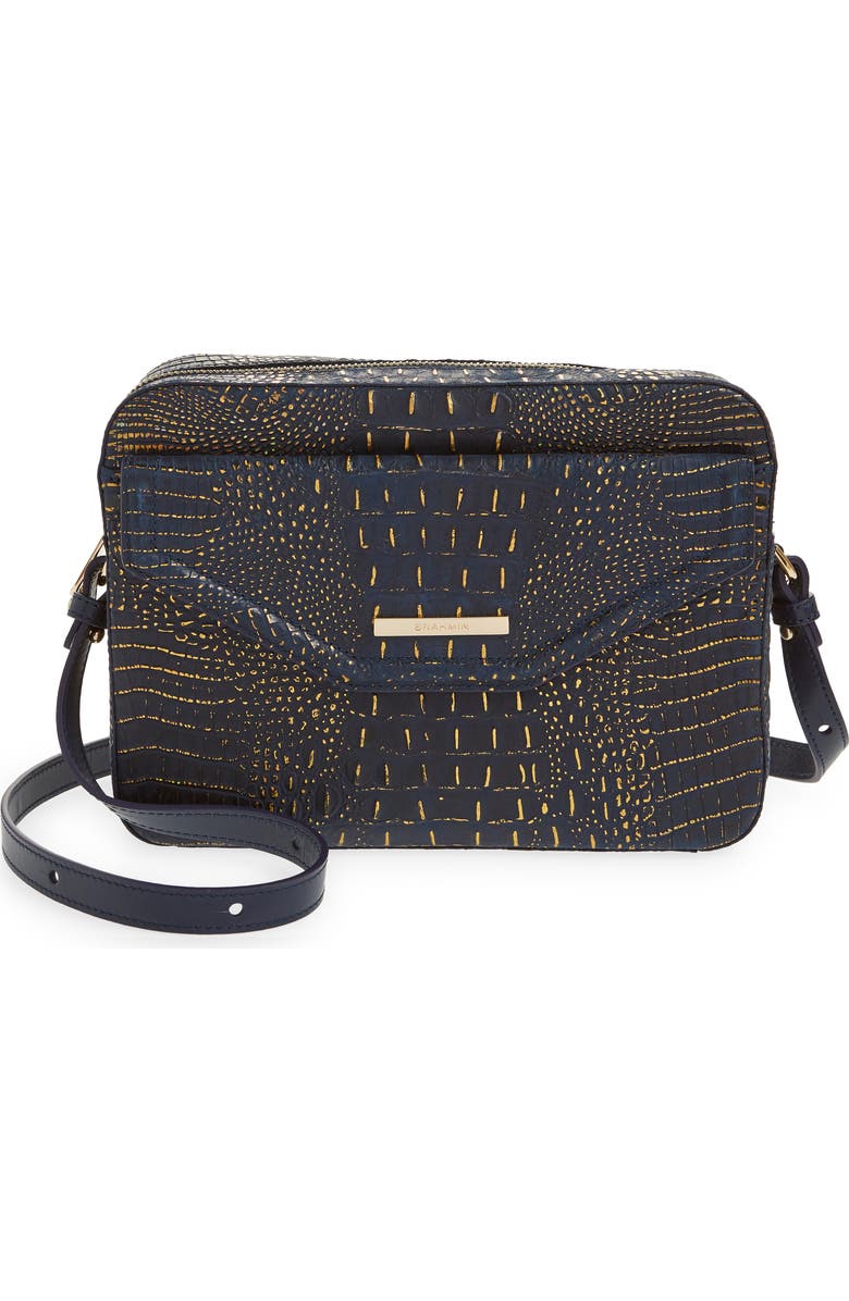 Brahmin Shea Croc Embossed Leather Crossbody Bag, Main, color,