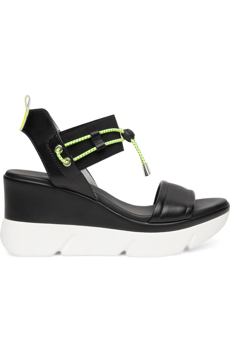 NeroGiardini Platform Wedge Sandal, Alternate, color, Black