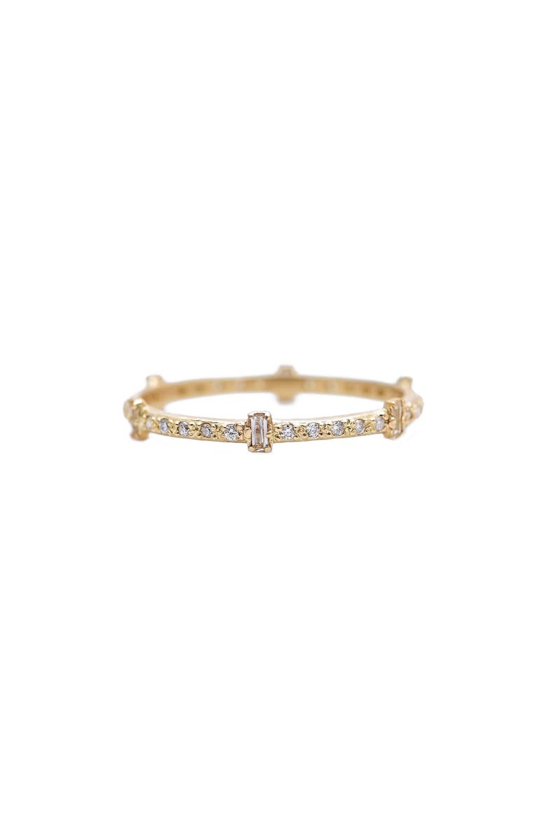 Sueno Baguette Sapphire & Diamond Ring, Main, color, YELLOW GOLD