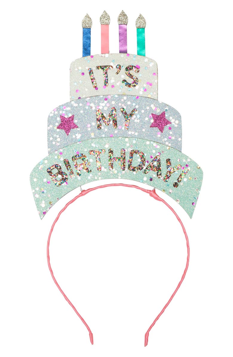 Mimi & Lula Kids' Birthday Cake Headband, Main, color, Light/ Pastel Pink