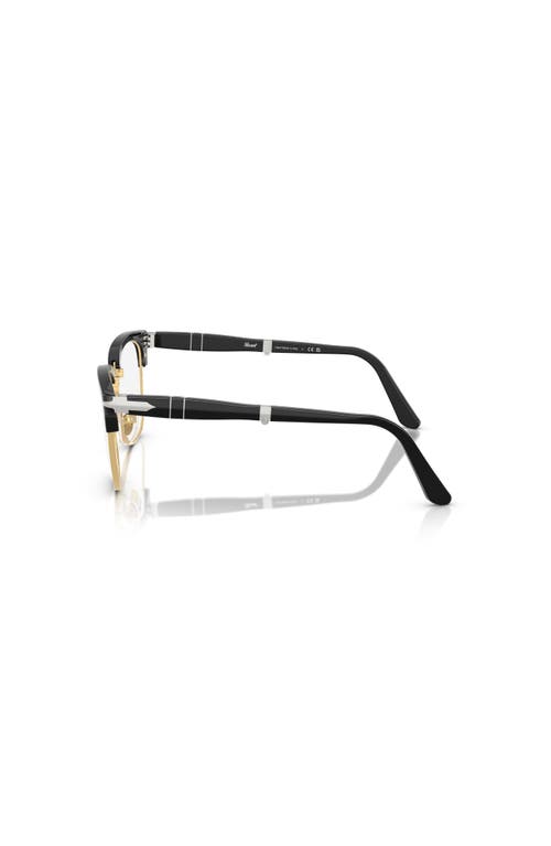 Persol 52mm Square Optical Glasses In Black