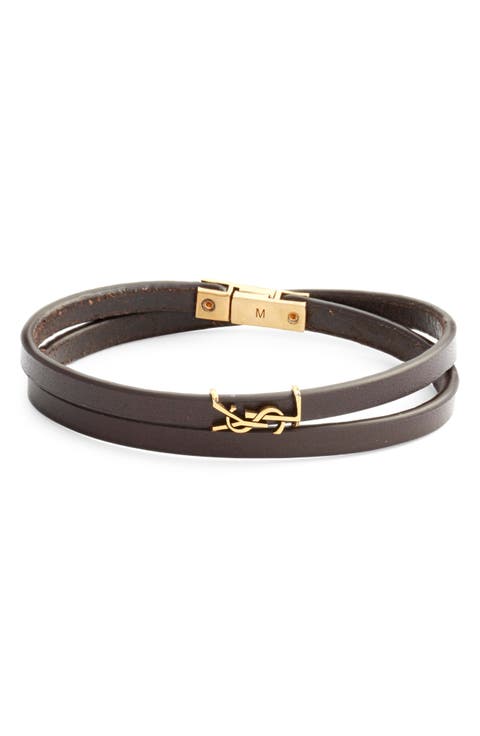YSL Thin Double Wrap Bracelet